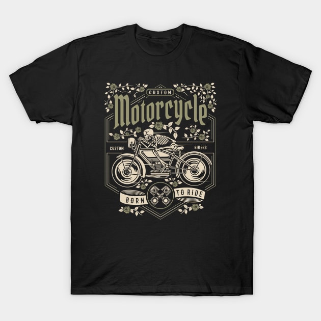 Skull Motorcycle T-Shirt by Riverside Market